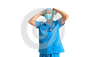 male doctor wearing blue suit