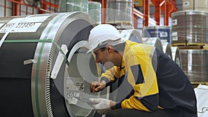 Male engineer in professional industrial factory