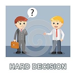 Male enterpreneur with hard decision
