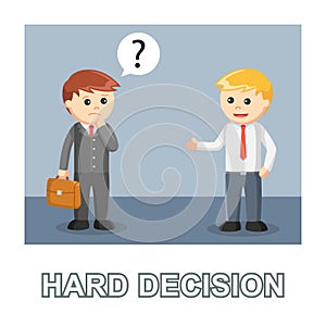 Male enterpreneur with hard decision photo