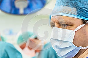 Male  experienced surgeon in operation room