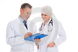 Male and female doctors