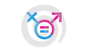 Male and female equality icon