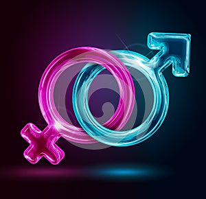 Male and female gender symbols