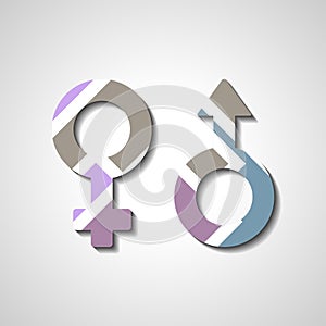 Male and female gender symbols