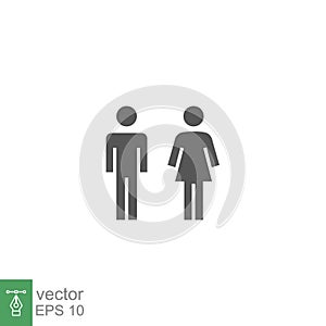 male and female icon, toilet, woman, people logo, solid style
