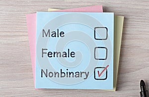Male Female Nonbinary