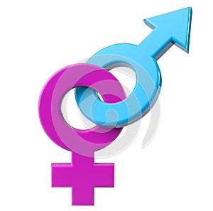 Male and female sex symbol