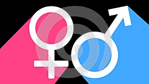 Male and female sex symbol