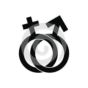 Male and female signs icon