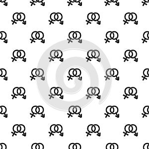 Male and female signs pattern vector