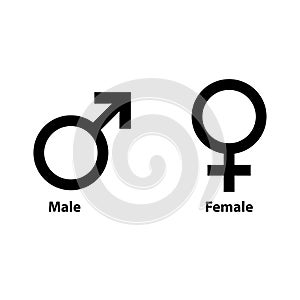 Male And Female Symbol icons. Gender icon. vector sign isolated on a white background illustration