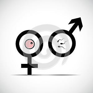 Male female symbol procreation