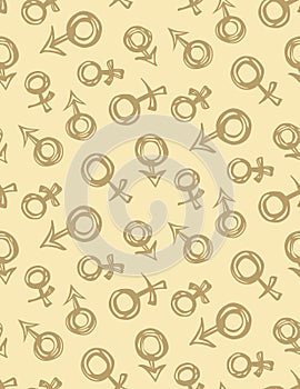 Male and female symbol. Vector drawing