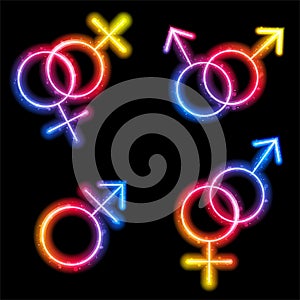 Male, Female and Transgender Gender Symbols