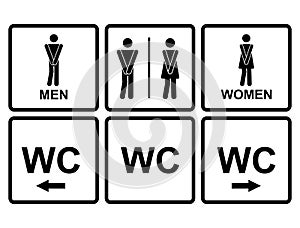 Männlich a eine Frau Symbol Toilette a toilette Ausrüstung 