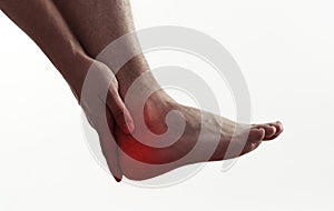 Male foot pain photo