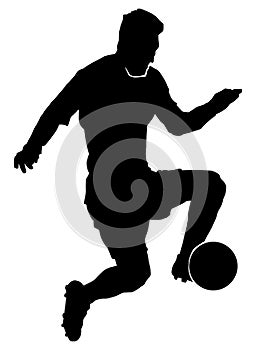 Male football player silhouette