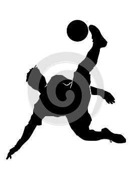 Male football player silhouette