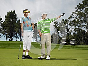 Male Friends Golfing Together