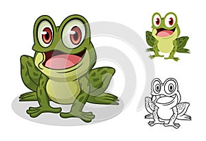 Male Frog Cartoon Character Mascot Design