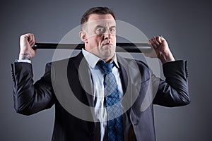 Male gangster with baseball bat