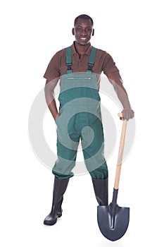 Male Gardener With Shovel