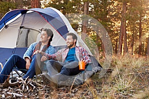 Male Gay Couple On Autumn Camping Trip