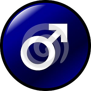 male gender symbol vector button