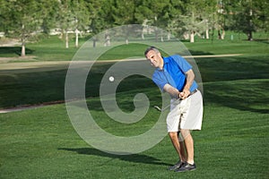 Male Golfer on golf course