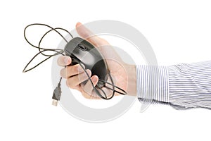 Male hand mouse for computer