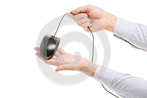 Male hand mouse for computer