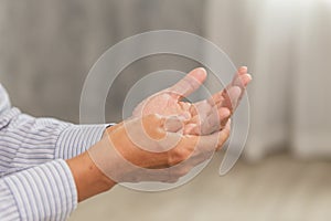 Male Hand Palm massage photo