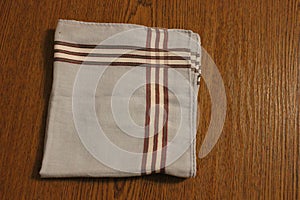 Male handkerchief in folded condition with attractive pattern