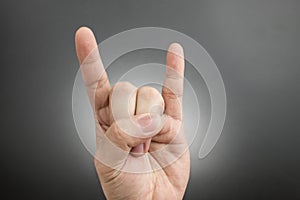Male handrock sign