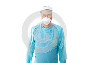 Male healthcare worker in protective PPE