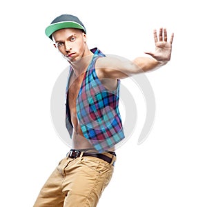 Male hip-hop dancer