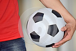 Male Holding Soccer Ball