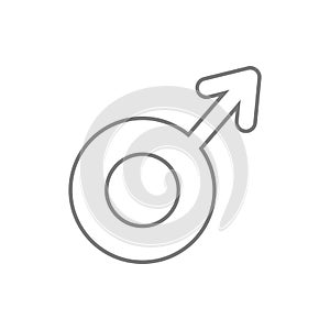 male icon. Element of web, minimalistic for mobile concept and web apps icon. Thin line icon for website design and development,