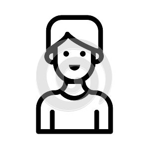 Male thin line vector icon