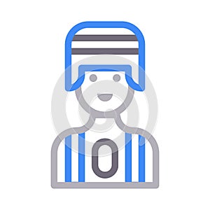 Male colour line vector icon