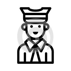 Male thin line vector icon