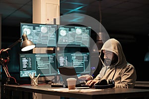 Male impostor hacking system to destroy information