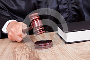 Male Judge In A Courtroom