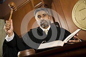 Male Judge Knocking Gavel