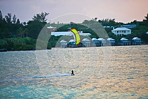 Male Kitesurfer cruising