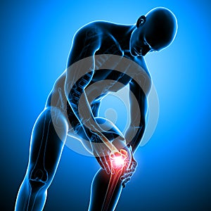 Male knee pain