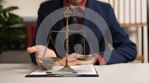 Male lawyer working with law book, A legal binding, Unilateral contract, Multilateral, Non-reciprocal contract, Default,