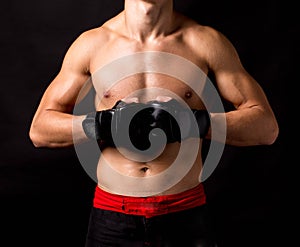 Male model. Kickboxing.