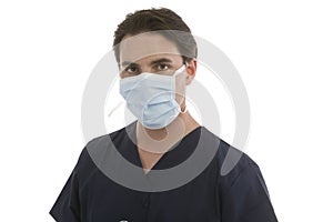 Male model in Medical Scrubs